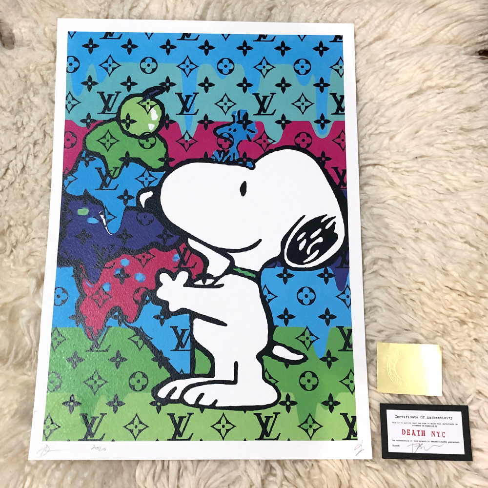 DEATH NYC 世界限定100枚 アートポスター スヌーピー Death NYC 世界