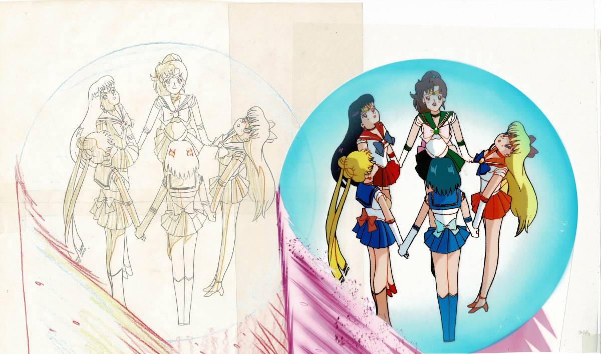 劇場版 美少女戦士セーラームーンR セーラー戦士5人 セル画 動画 原画 武内
