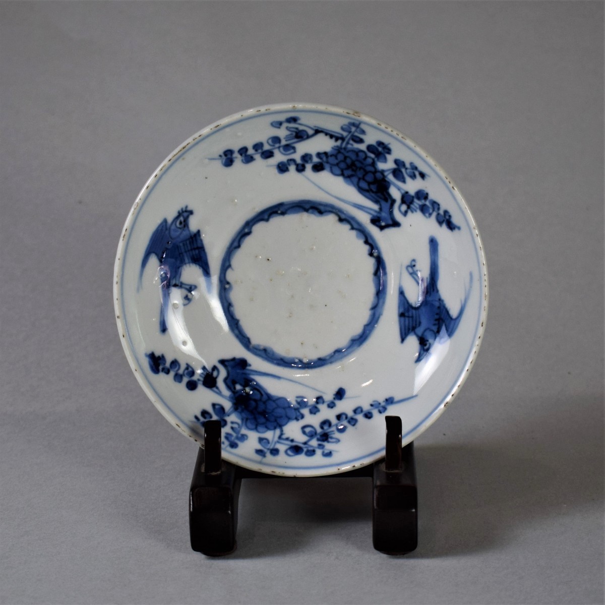 Yahoo!オークション - 【A-00164】古染付花鳥文皿【中国美術】