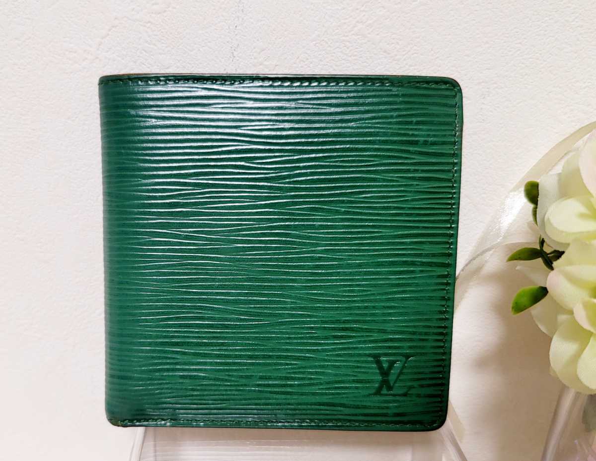 LOUIS VUITTON】ルイヴィトン 二つ折り財布 エピ グリーン｜Yahoo