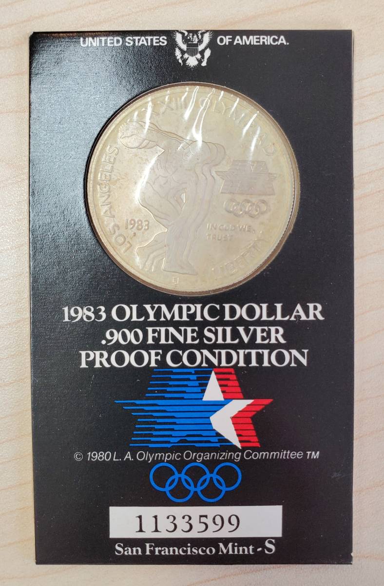 Yahoo!オークション - アメリカ オリンピック銀貨 1983年 ロサンゼルス