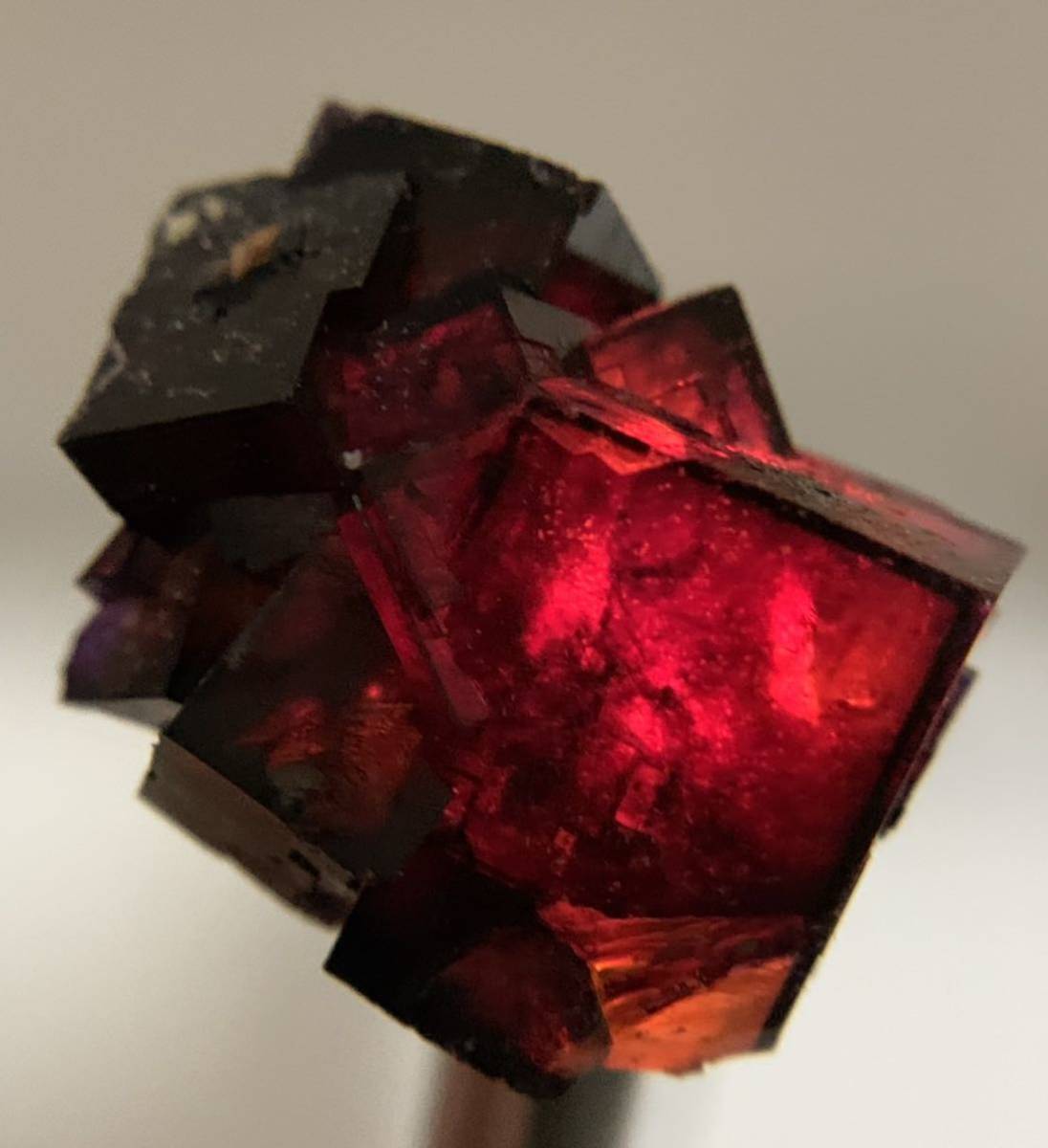 Yahoo!オークション - レアカラー フローライト 蛍石 レッド ドイツ産