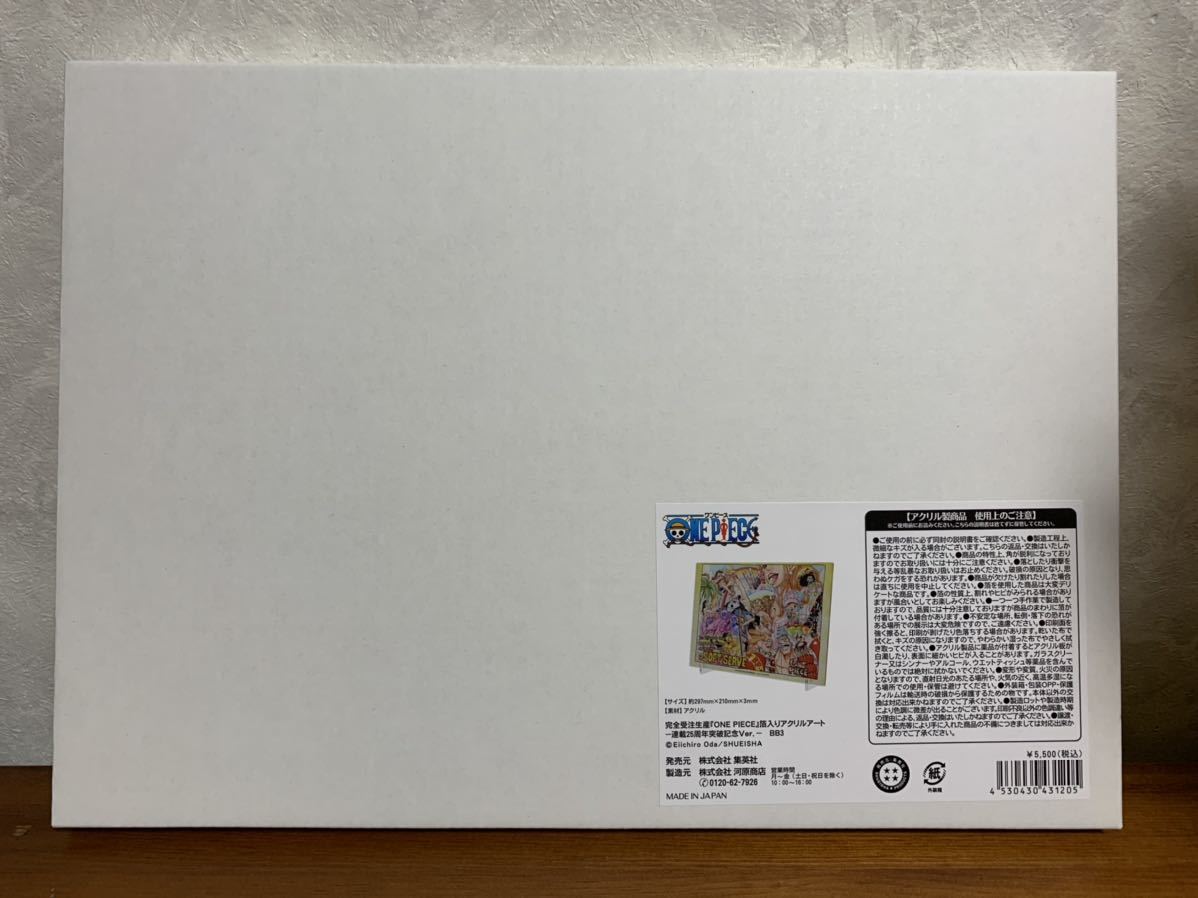 限定 ワンピース 箔入りアクリルアート 25周年 フィギュア 完全受注