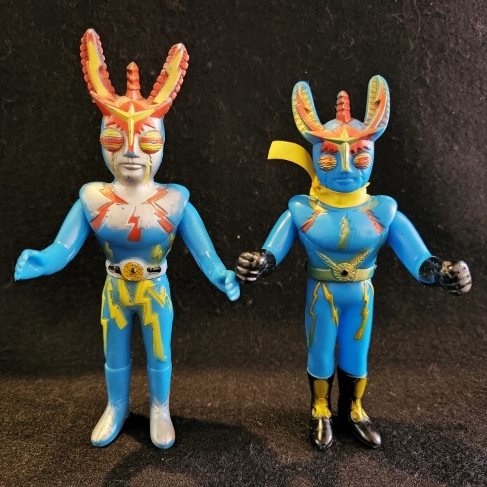 Yahoo!オークション - ポピー イナズマン 当時物 ソフビ人形 2体まとめ