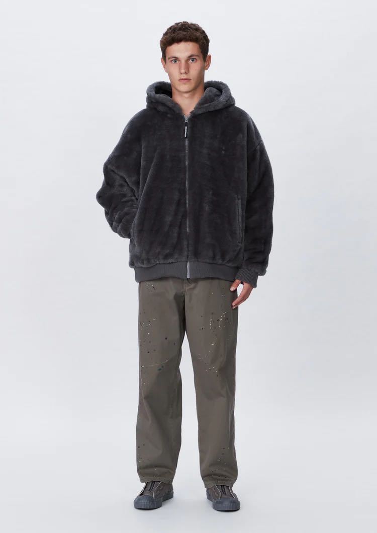 Lサイズ NEIGHBORHOOD FUR HOODED JK AC BLACK 22aw ネイバーフッド