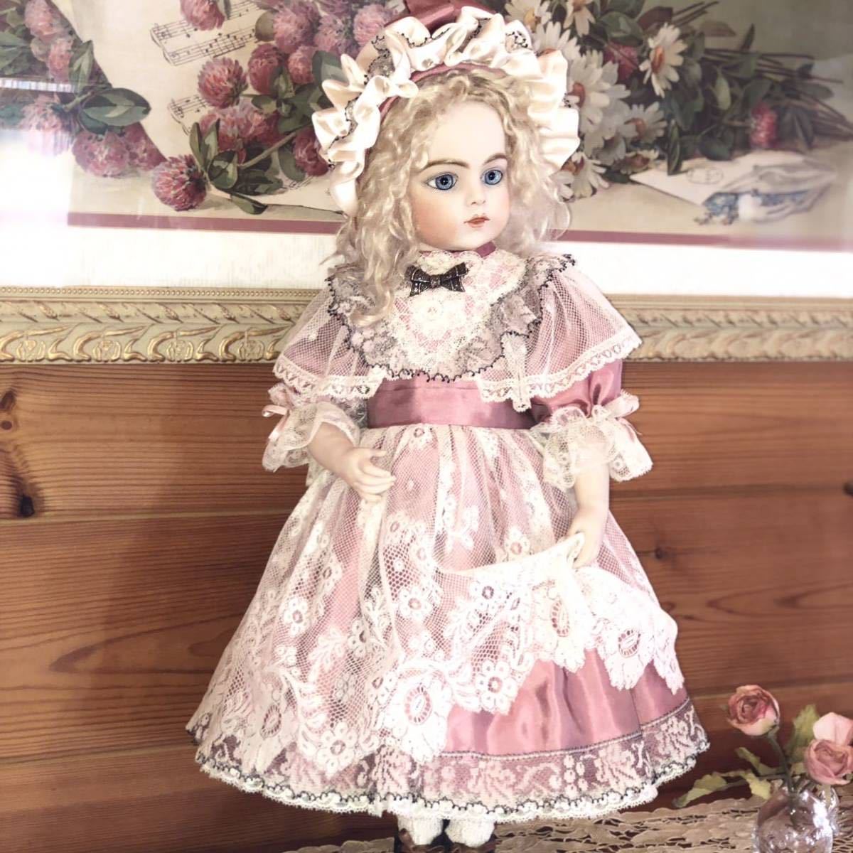 アンティークドールドレス ビスクドール ドレス&ハット ドール用