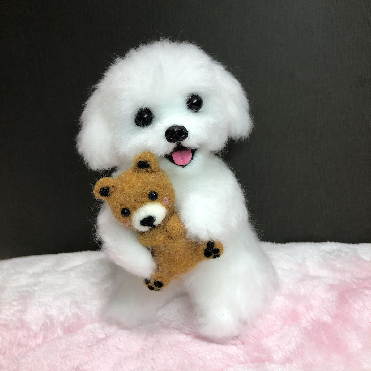 羊毛フェルト 販売済み チワワちゃんとマルチーズ 羊毛フェルト