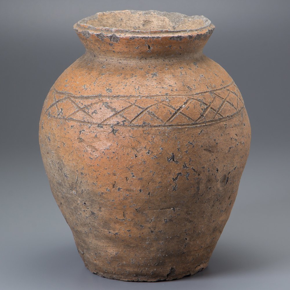 信楽 檜垣文壷 信楽檜垣文壺 文化遺産オンライン 古信楽 桧垣文壷