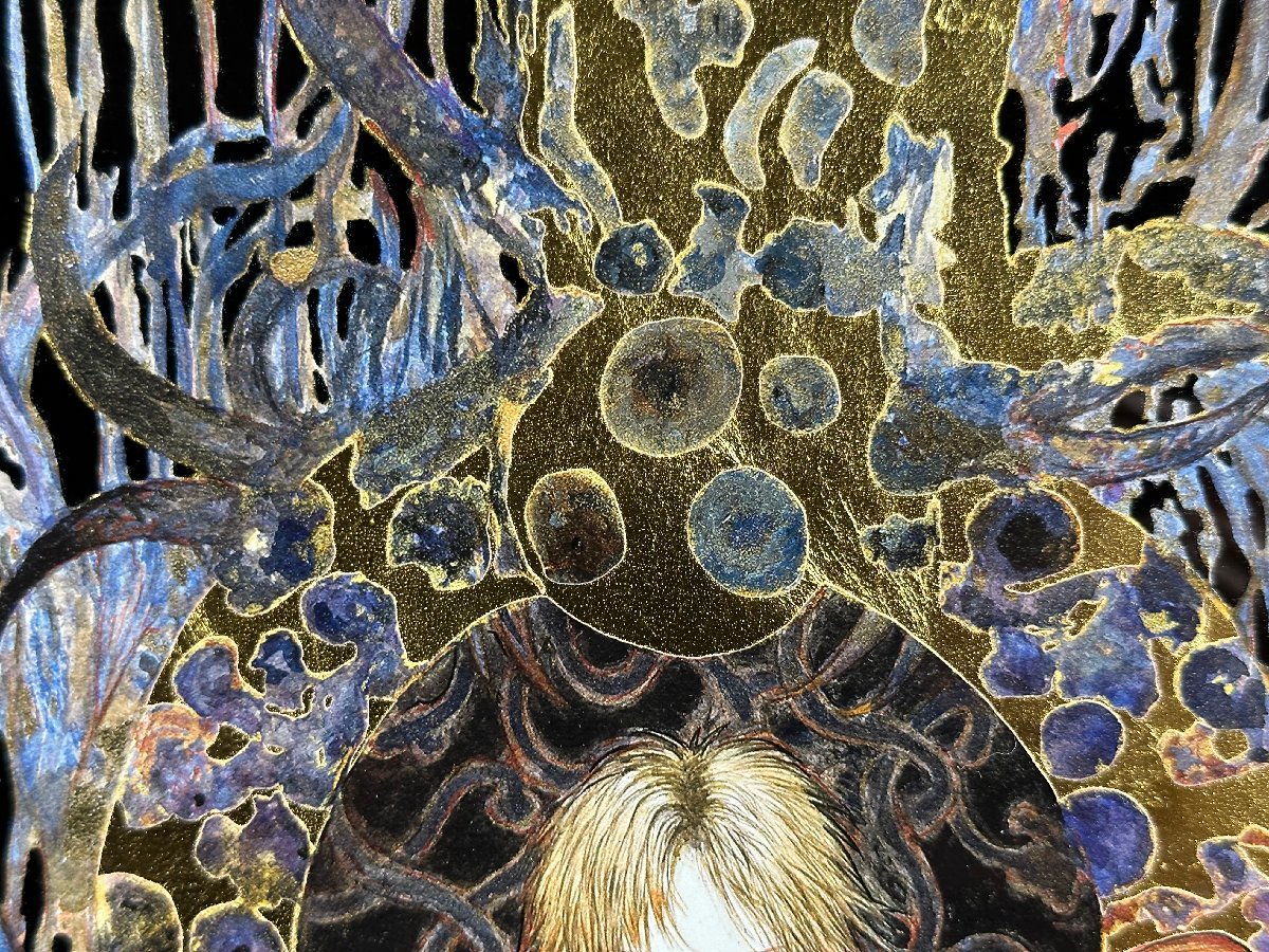 天野 喜考 漆 版画セミオーダー WATER WARRIOR FF10 天野 喜考 漆 版画セミ