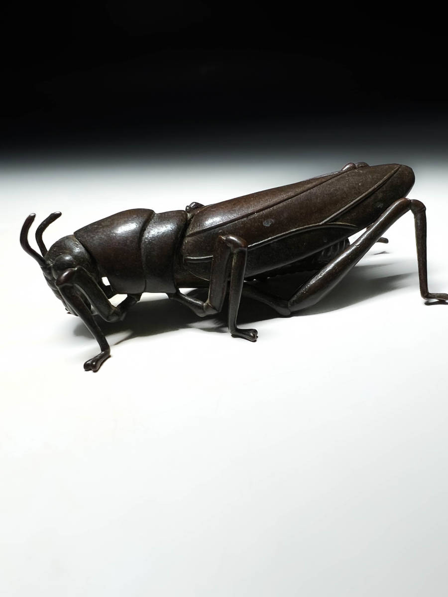 Yahoo!オークション - 古い古銅製作家物昆虫コウロギ バッタ 可動人形