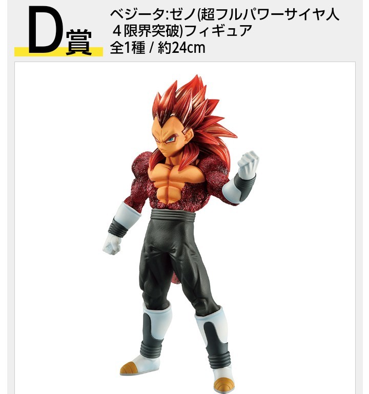 ドラゴンボール一番くじ C賞 超サイヤ人4 ベジータフィギュア 一番くじ