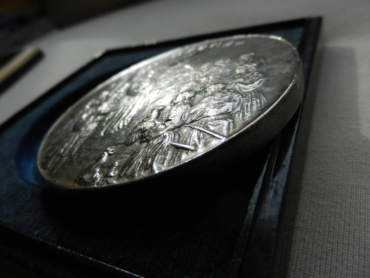 弐等賞銀牌 約154.5g 海野美盛作農商務省2等賞 アンティーク