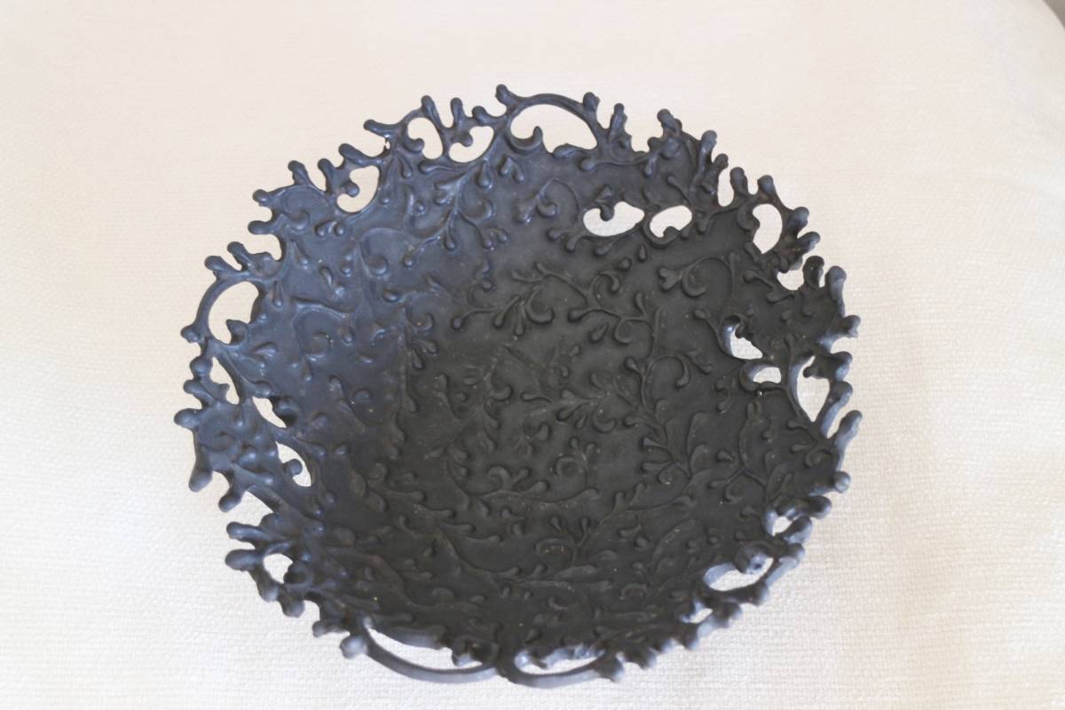 伊藤剛俊さん いっちん銀彩大皿 益子焼 【公式通販】