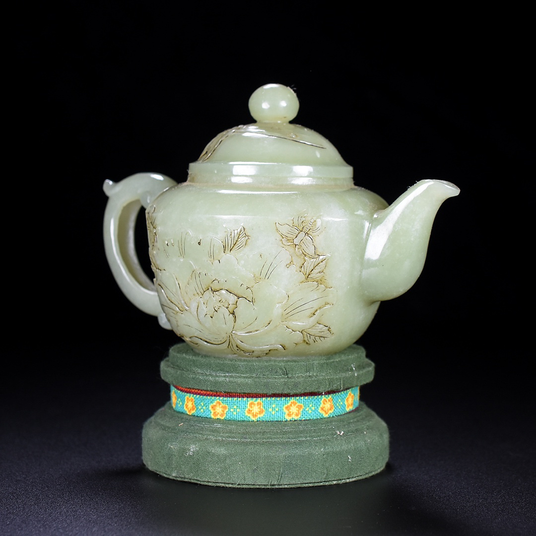 骨董*珍藏*漢*古和田玉*高古玉彫*玉壺