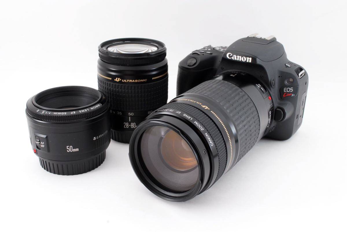 キャノン canon kiss x9 標準&望遠&単焦点トリプルレンズセット CANON