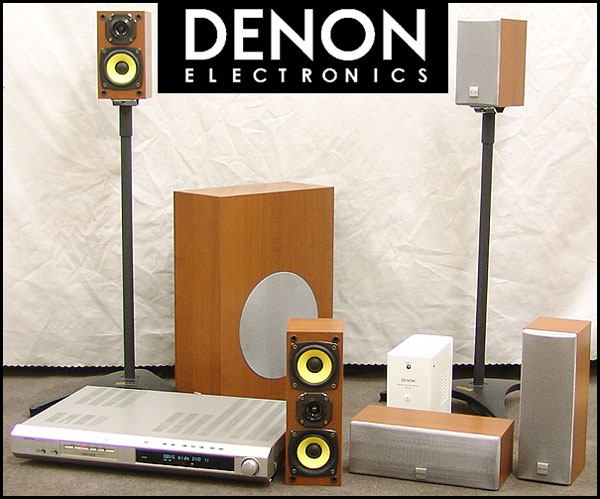 DENON サラウンドスピーカー 5本セット シルバー DENON5.1chサラウンド