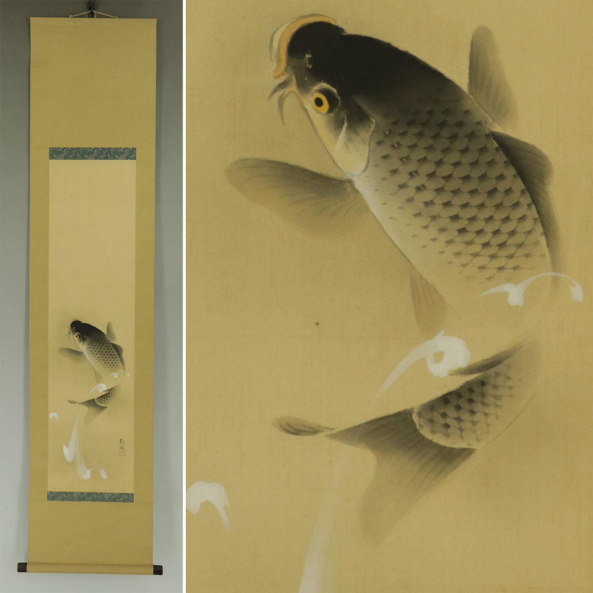 掛軸 林正仙 大入鯉 美品 掛軸 林正仙 大入鯉 美品 2025年