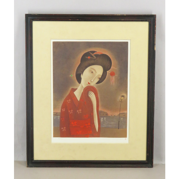 日本画 人物画 斉藤和 原画 真作 絵画 42 日本画 人物画 斉藤