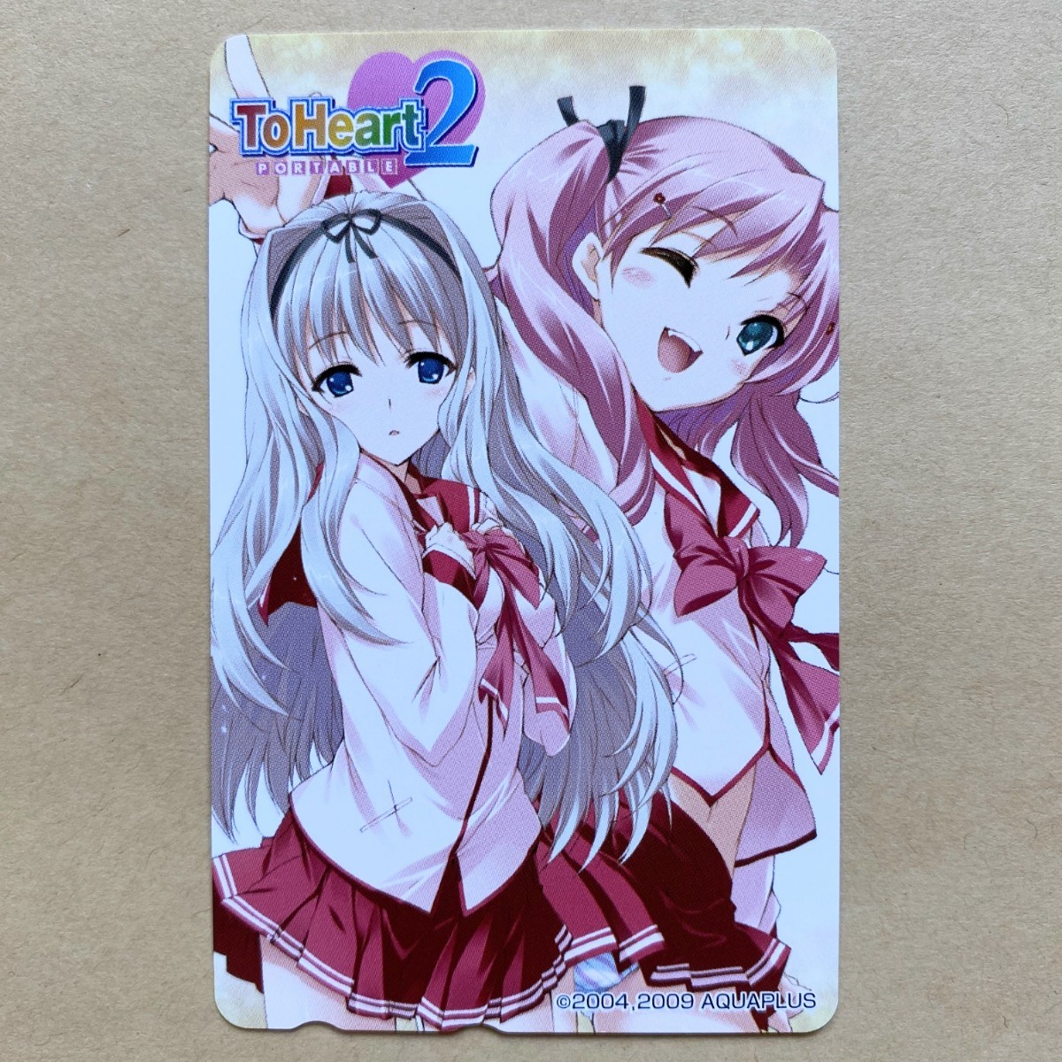 To Heart 2 Portable 特典 テレカ みつみ美里 AQUAPLUS アクアプラス