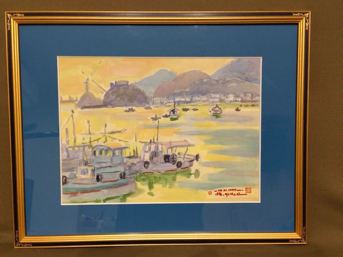 水彩画 風景画「里山は実りの秋」 真作｜Yahoo!フリマ（旧PayPayフリマ）