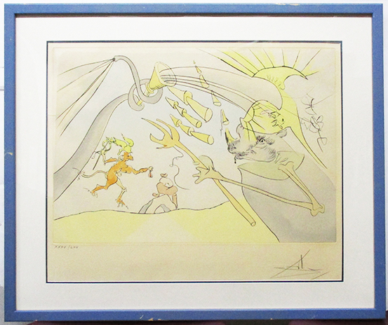 サルバドール・ダリ銅版画 「タイガーリリー虎百合」1972年作品 ダリ