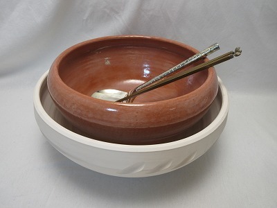 604820 【 ほぼ未使用 茶道具 半田焙烙4点セット 陶印 楽師 半田素焼