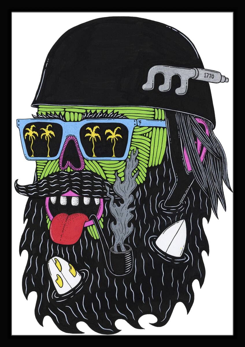 FML01-モルガ MULGA ストリートアート frame フレーム 枠有 額装