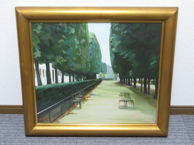 ☆決算☆芸大小磯教室主要作家,檜山健三,愛犬と女性,F10号油彩,