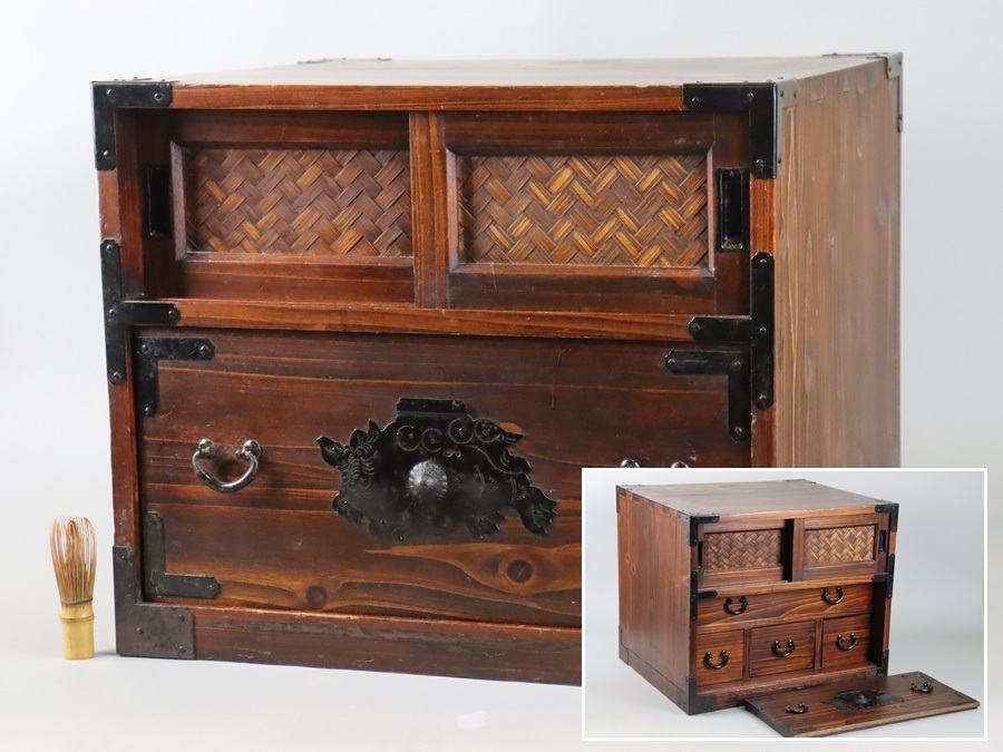 レトロ舟金庫 舟箪笥 レトロ金庫 舟金庫 昭和レトロ木製金庫 レトロ舟