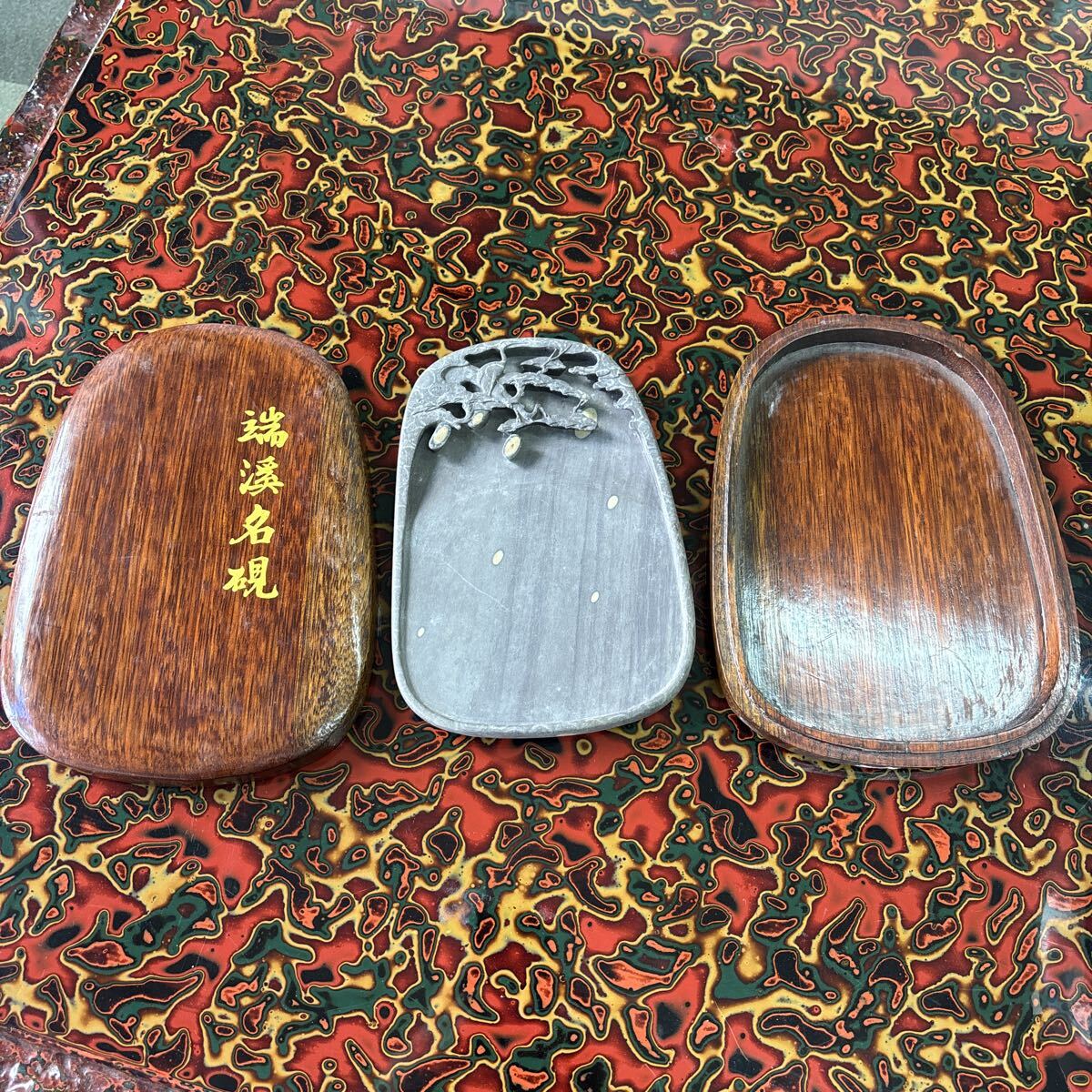 古硯 清/嘉慶年製端渓硯 書道 アンティーク NO.627 古硯 清/嘉慶年製