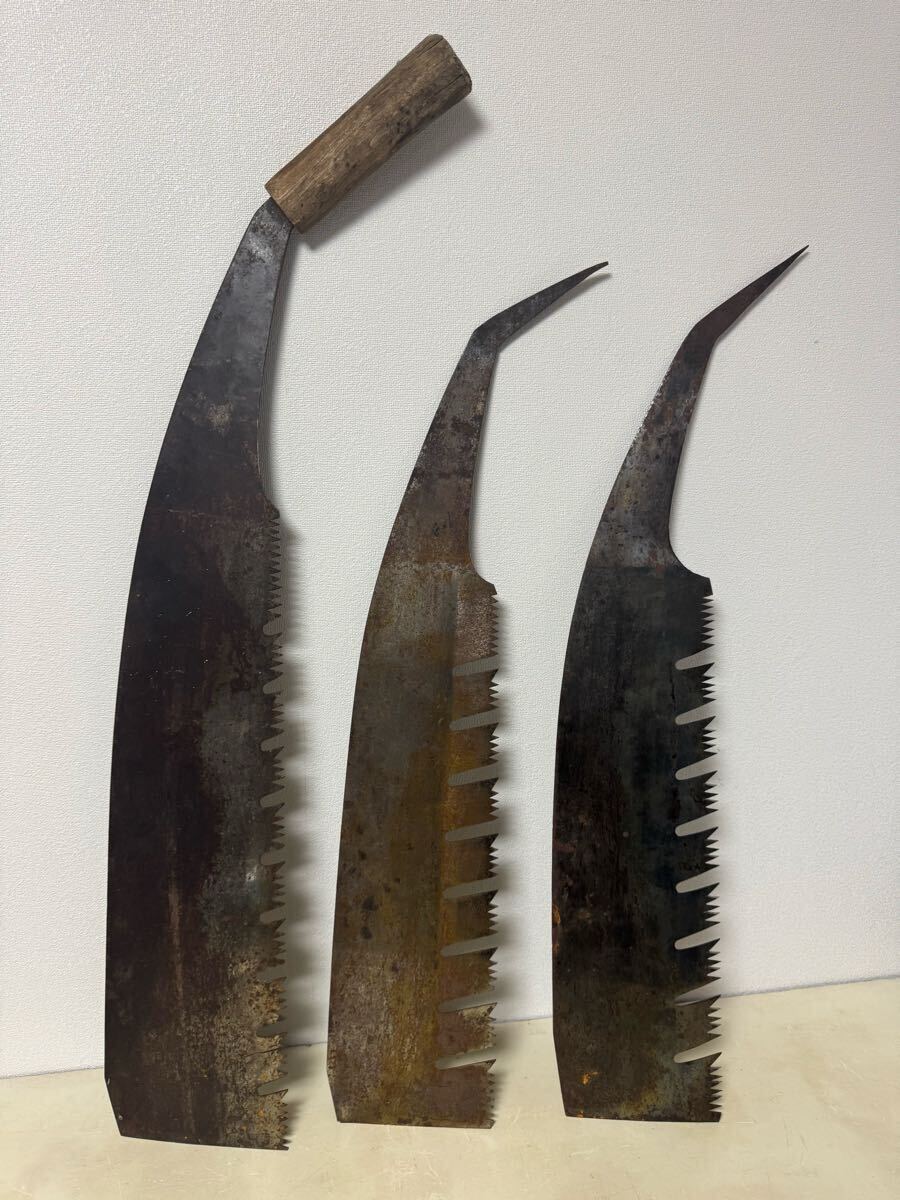 大きな 鋸 のこぎり / 古民具 古道具 大鋸 前挽大鋸 木挽鋸 特大 鋸 大工