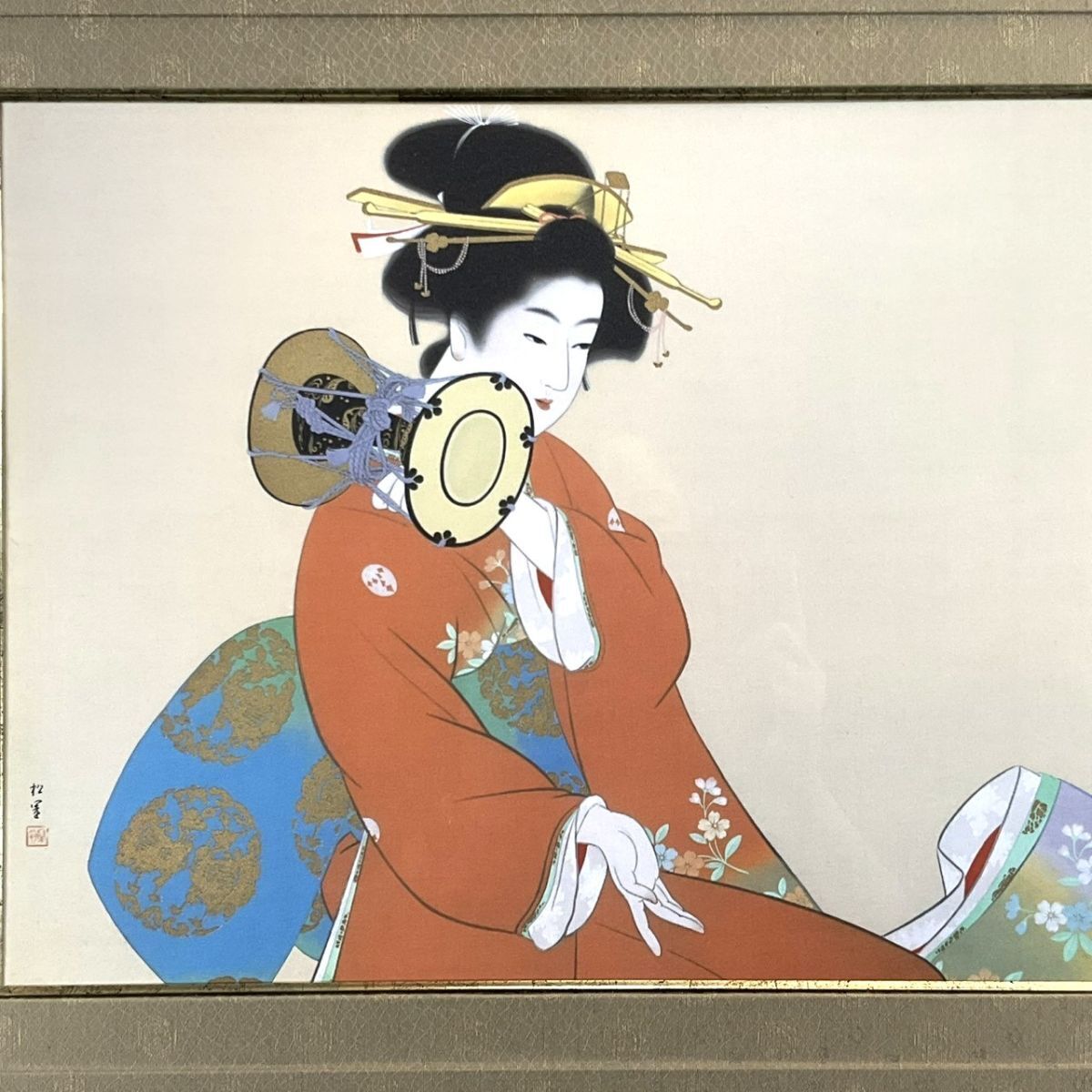 Yahoo!オークション -「上村松園 鼓の音」(ホビー、カルチャー) の落札