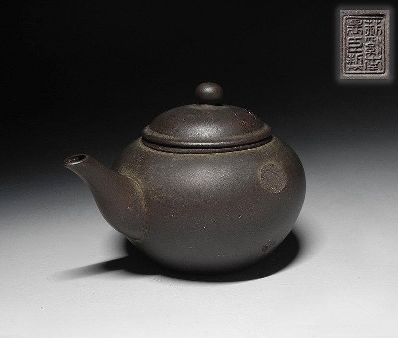 中国 荊渓恵孟臣製 紫砂 朱泥 急須 茶壷 V R6235 中国 荊渓恵孟臣製