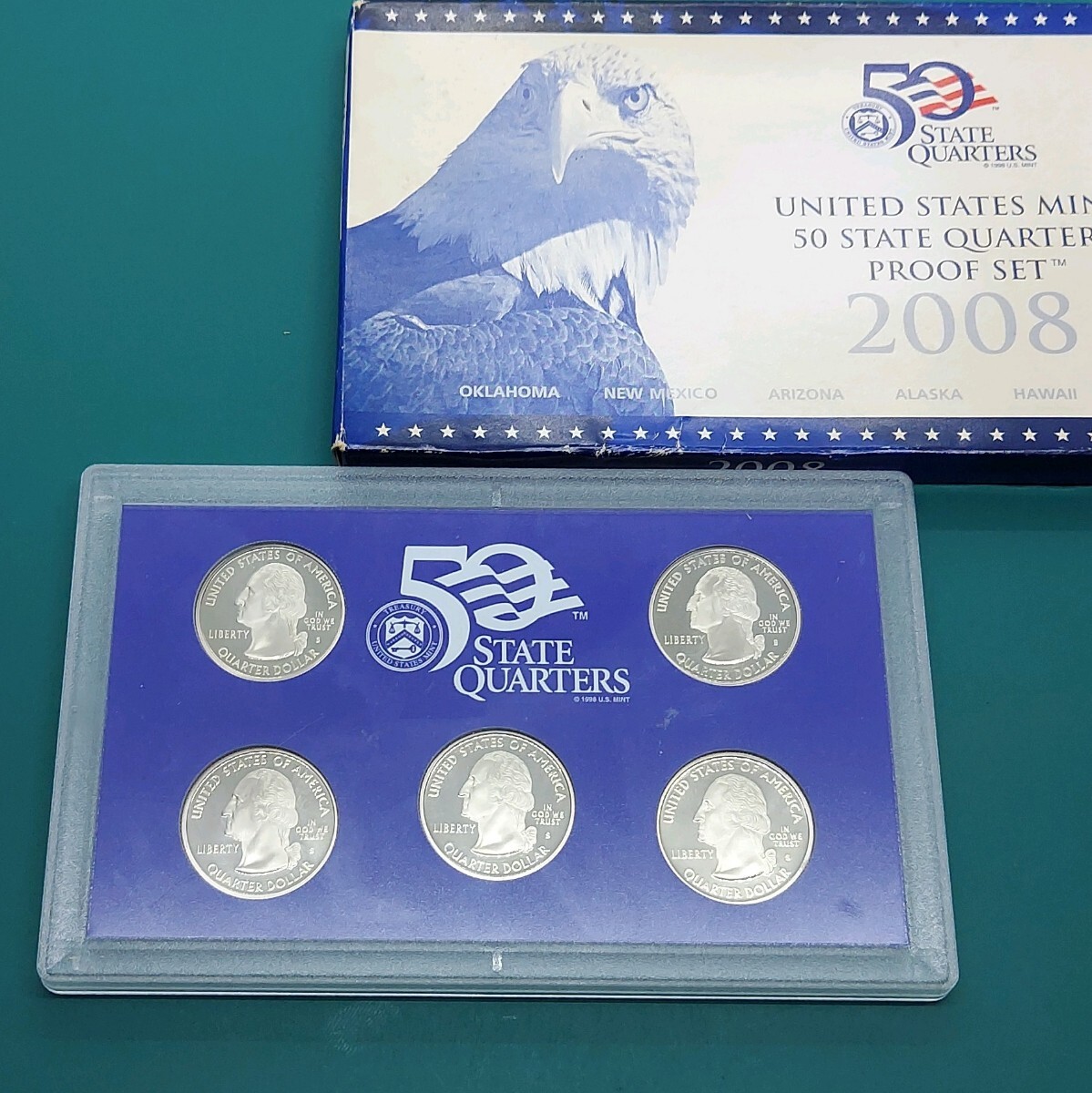 アメリカ 50州 硬貨 プルーフ 25セント コンプリート 1999〜2008年