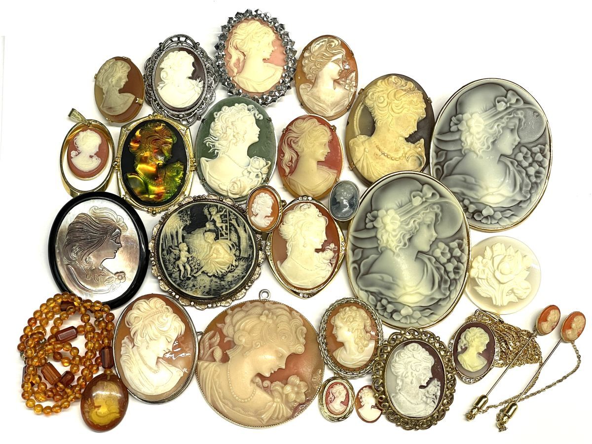 Yahoo!オークション -「大量まとめ売り」(カメオ) (ブローチ)の落札