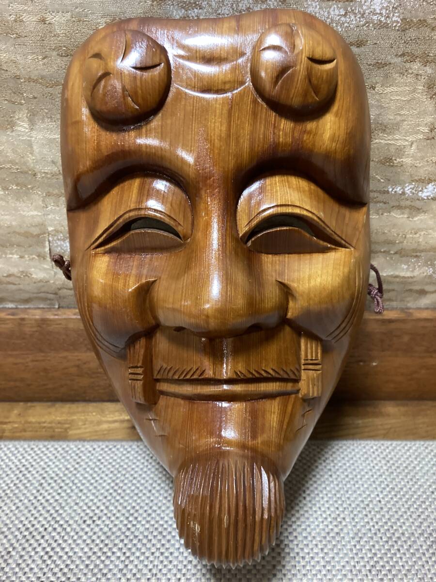 ♥古面 翁 木彫り 彫刻 お面 骨董品 2025年最新】Yahoo!オークション