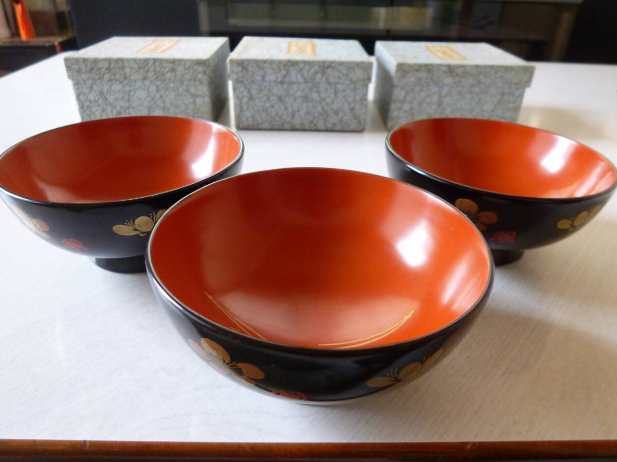 輪島塗 五島屋謹製 銘々皿×5客】布着本堅地 沈金