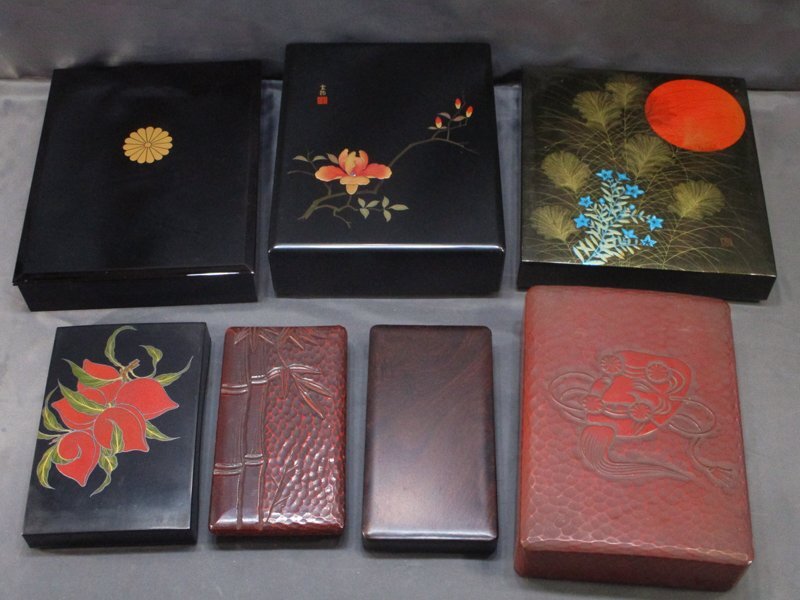 Yahoo!オークション -「菊紋」(硯箱、文箱) (漆芸)の落札相場・落札価格