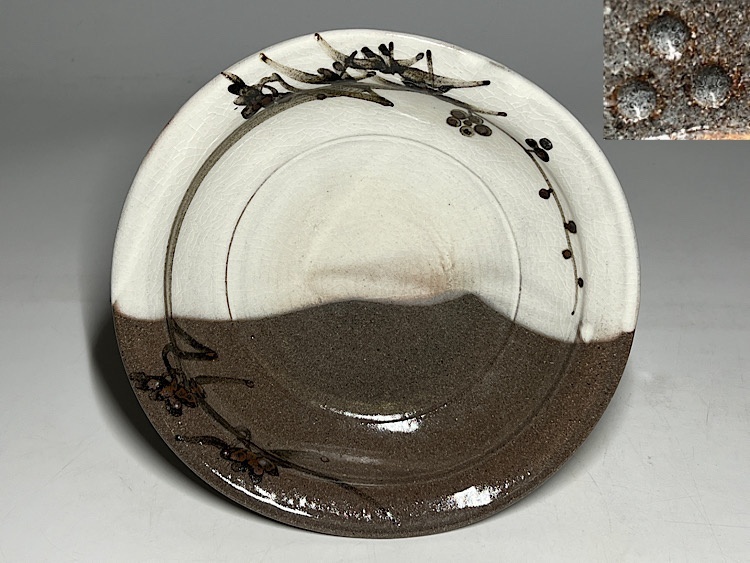 中里太郎右衛門窯 絵唐津皿 唐津焼 直径25cm 大皿 美品 中里太郎