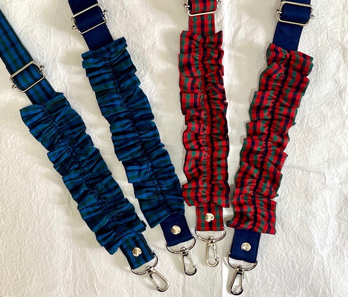 ファミリア bibiy ハンドストラップ 赤 チェック｜Yahoo!フリマ（旧