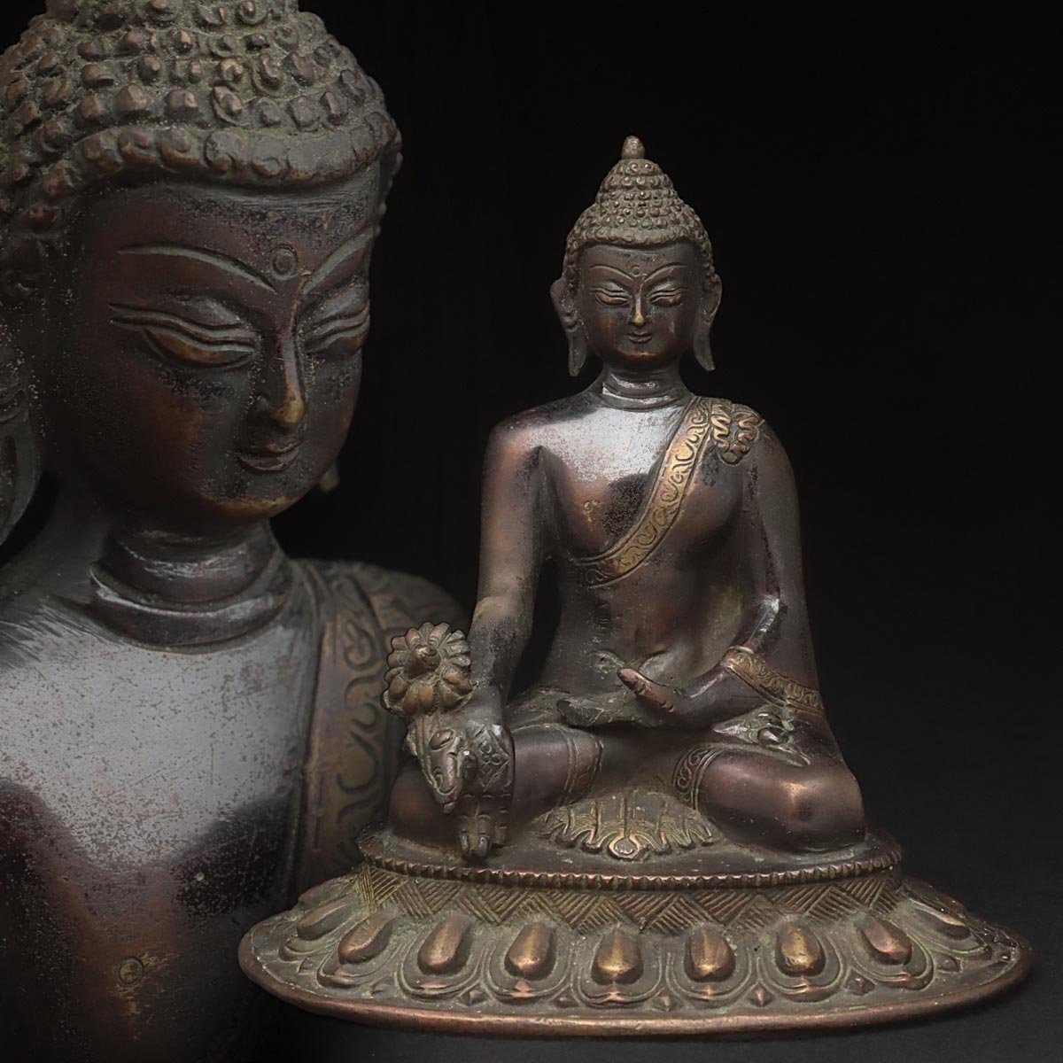 チベット密教 卍 仏教美術 金剛薩た 織物 刺繍 60cm △601667*07△