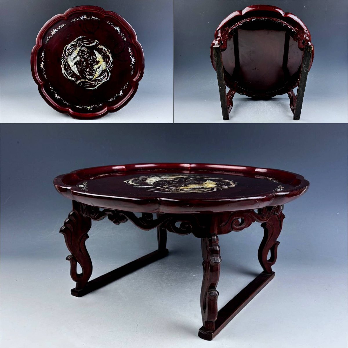 アンティーク 李朝膳 ソバン（小盤）骨董 李朝膳 ソバン (小盤) 骨董