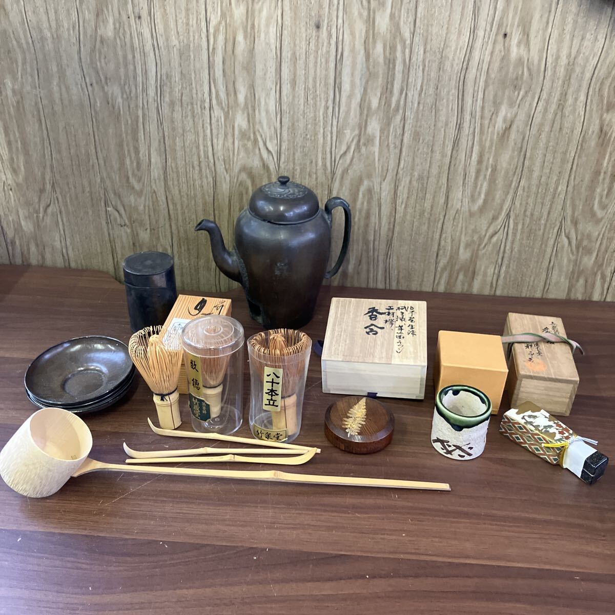 J-46 香合 在銘 茶道具 仏具 陶器 インテリア 雑貨 美術品 工芸品 J-46