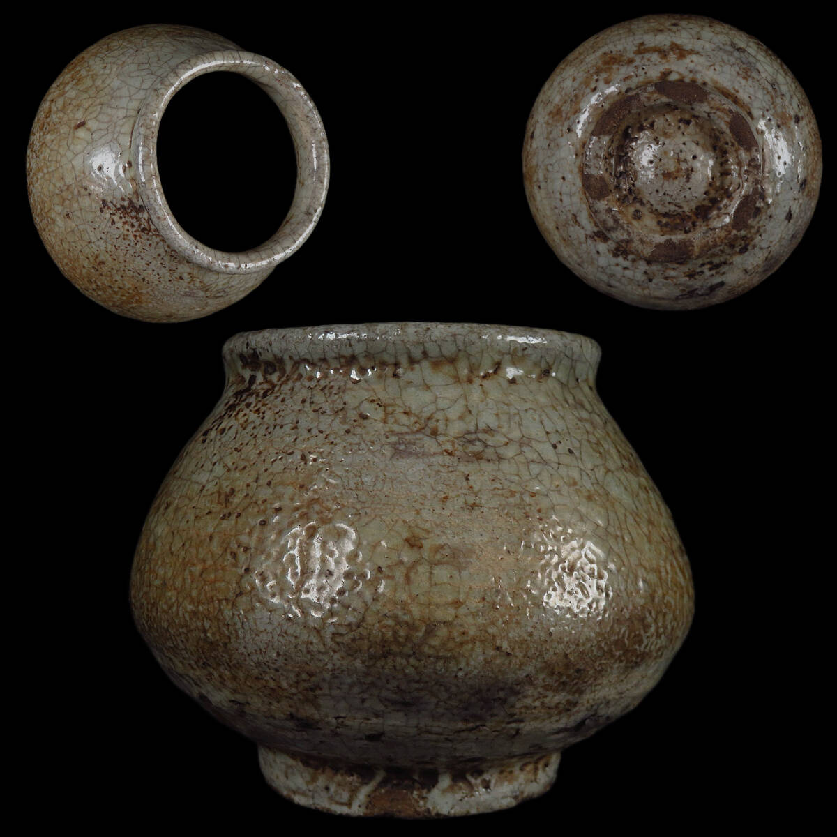 李朝 茶壺 骨董 古玩 古美術 茶道具 時代物 高11.4cm 李朝 茶壺 骨董