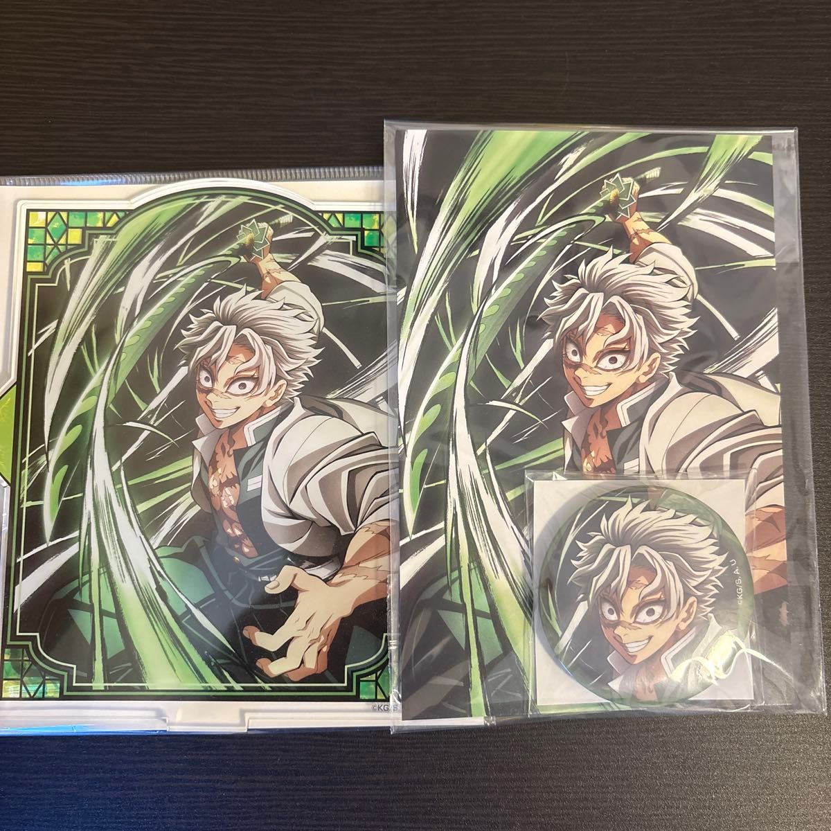 鬼滅の刃 全集中展 不死川実弥 缶バッジ＆ポストカードセット 刀鍛冶の