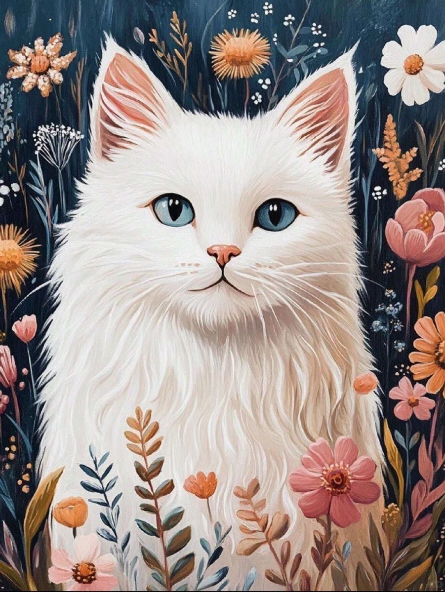 大きめ40×50 カラフルな蝶と本 ダイヤモンドアート フルラウンド制作