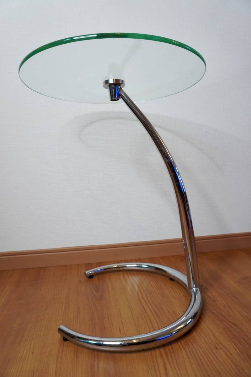 IDC大塚 ガラスラウンドサイドテーブル IDC大塚ガラスラウンド サイド