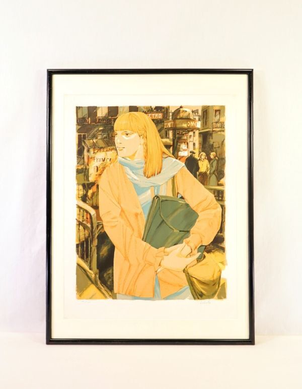 真作 蔵出し 斎藤三郎作「フラメンコ」(二科会員) 水彩 作者直筆サイン