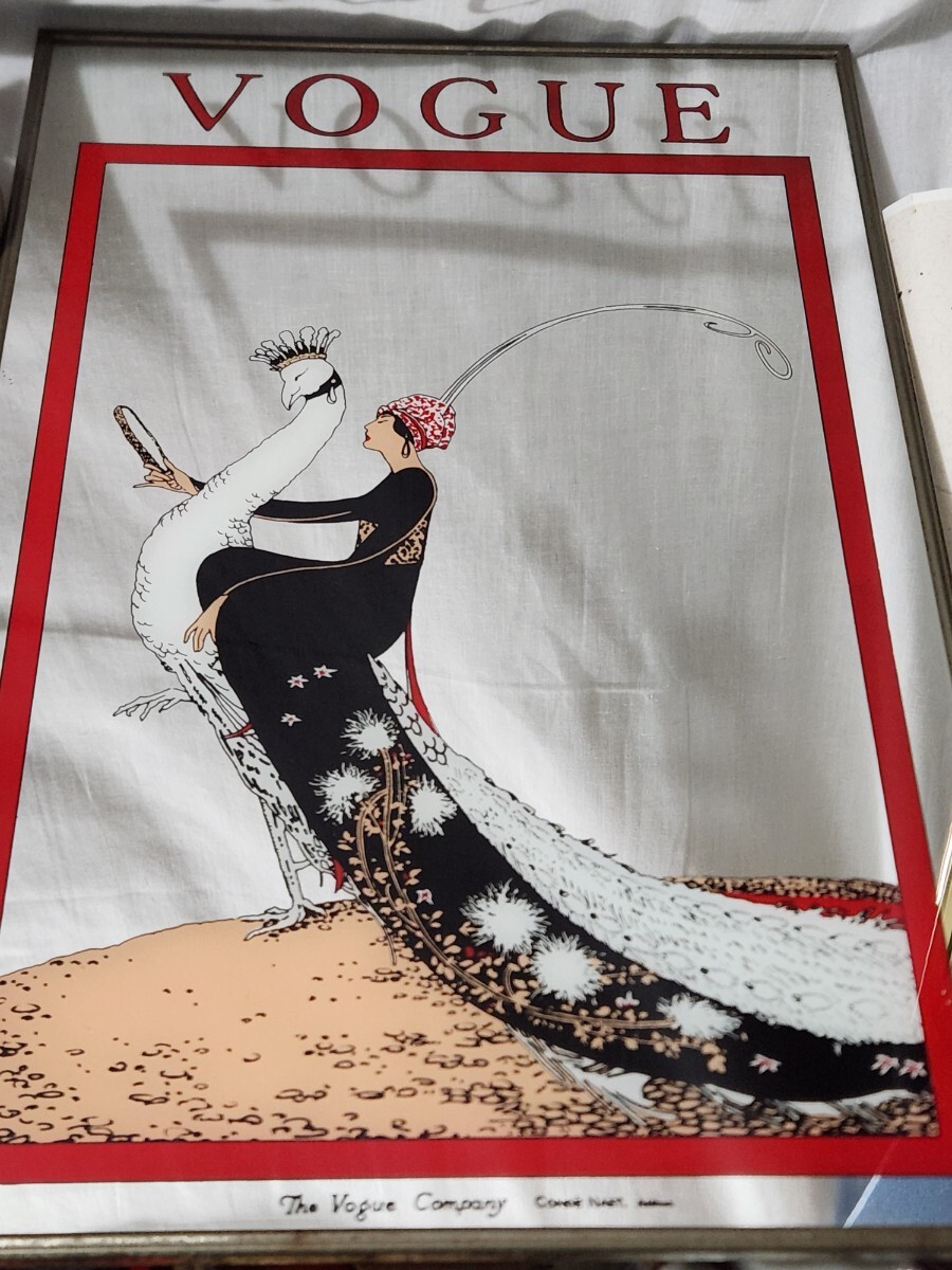 ヴィンテージ VOGUE ヴォーグ パブミラー 鏡 アート ビンテージ/e775