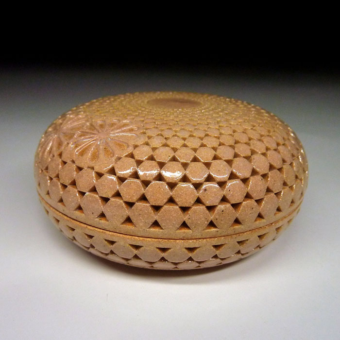 萩焼 廣澤洋海造 萩焼万亀香合